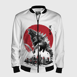 Бомбер мужской GODZILLA, цвет: 3D-черный