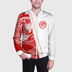 Бомбер мужской СССР, цвет: 3D-белый — фото 2