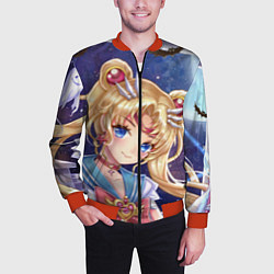 Бомбер мужской SAILOR MOON, цвет: 3D-красный — фото 2