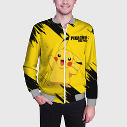 Бомбер мужской PIKACHU: PIKA PIKA, цвет: 3D-меланж — фото 2