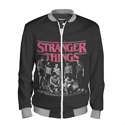 Бомбер мужской Очень Странные Дела, цвет: 3D-меланж