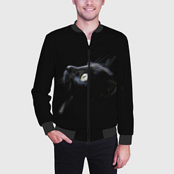 Бомбер мужской Кот, цвет: 3D-черный — фото 2