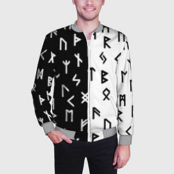 Бомбер мужской РУНЫ, цвет: 3D-меланж — фото 2