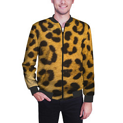 Бомбер мужской Леопард, цвет: 3D-черный — фото 2