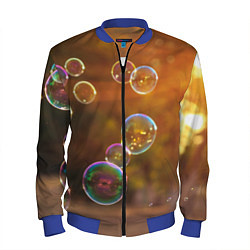 Бомбер мужской Мыльные пузыри, цвет: 3D-синий