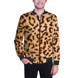 Бомбер мужской Леопард, цвет: 3D-черный — фото 2