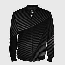 Бомбер мужской МЕТАЛЛИЧЕСКИЕ ПОЛОСЫ, цвет: 3D-черный