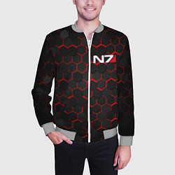 Бомбер мужской MASS EFFECT N7, цвет: 3D-меланж — фото 2
