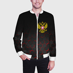 Бомбер мужской РОССИЯ, цвет: 3D-белый — фото 2