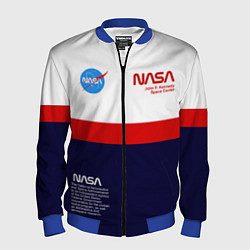 Бомбер мужской NASA, цвет: 3D-синий