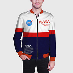 Бомбер мужской NASA, цвет: 3D-красный — фото 2