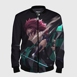 Бомбер мужской KIMETSU NO YAIBA, цвет: 3D-черный