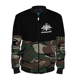 Бомбер мужской Пограничные Войска камуфляж, цвет: 3D-черный