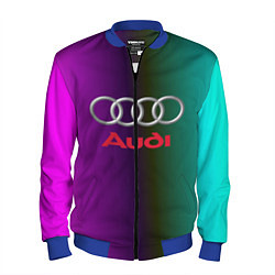 Бомбер мужской Audi, цвет: 3D-синий