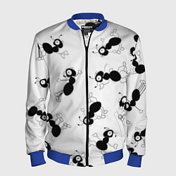 Бомбер мужской Муравьи, цвет: 3D-синий
