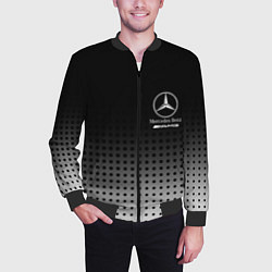 Бомбер мужской Mercedes-Benz, цвет: 3D-черный — фото 2