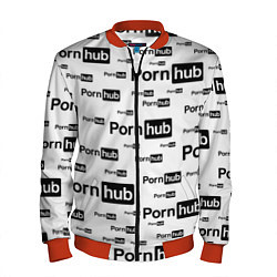 Бомбер мужской PornHub, цвет: 3D-красный