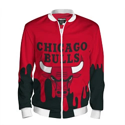 Бомбер мужской Chicago Bulls, цвет: 3D-белый