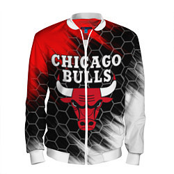 Бомбер мужской CHICAGO BULLS, цвет: 3D-белый