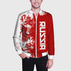 Бомбер мужской Russia, цвет: 3D-белый — фото 2