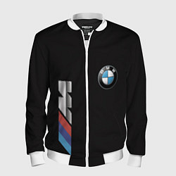 Бомбер мужской BMW, цвет: 3D-белый