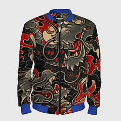 Бомбер мужской Dsquared tatoo DRAGON, цвет: 3D-синий