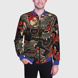 Бомбер мужской Dsquared tatoo DRAGON, цвет: 3D-синий — фото 2
