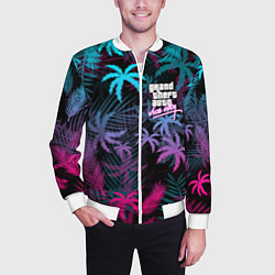 Бомбер мужской GTA VICE CITY, цвет: 3D-белый — фото 2