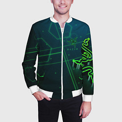 Бомбер мужской RAZER CYBERSPORT, цвет: 3D-белый — фото 2