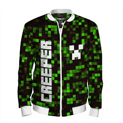 Бомбер мужской MINECRAFT CREEPER, цвет: 3D-белый