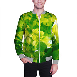 Бомбер мужской Листья, цвет: 3D-меланж — фото 2