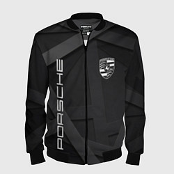 Бомбер мужской PORSCHE, цвет: 3D-черный