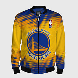 Бомбер мужской Golden State Warriors, цвет: 3D-черный