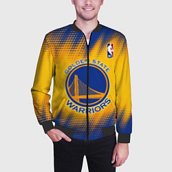 Бомбер мужской Golden State Warriors, цвет: 3D-черный — фото 2