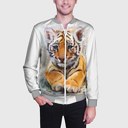Бомбер мужской Tiger Art, цвет: 3D-меланж — фото 2