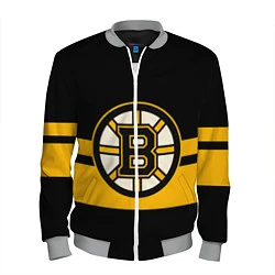 Бомбер мужской BOSTON BRUINS NHL, цвет: 3D-меланж