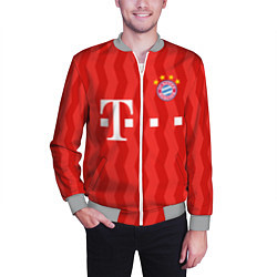 Бомбер мужской FC Bayern Munchen униформа, цвет: 3D-меланж — фото 2