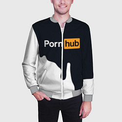 Бомбер мужской Pornhub, цвет: 3D-меланж — фото 2