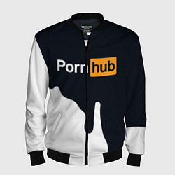 Бомбер мужской Pornhub, цвет: 3D-черный