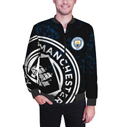 Бомбер мужской Manchester City, цвет: 3D-черный — фото 2