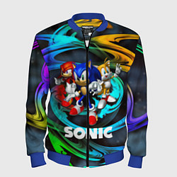 Бомбер мужской SONIC TRIO, цвет: 3D-синий