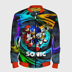 Бомбер мужской SONIC TRIO, цвет: 3D-красный