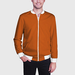 Бомбер мужской Радуга v6 - оранжевый, цвет: 3D-белый — фото 2