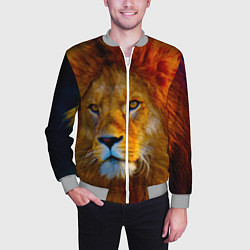 Бомбер мужской Лев 3D, цвет: 3D-меланж — фото 2