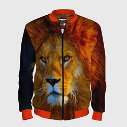 Бомбер мужской Лев 3D, цвет: 3D-красный