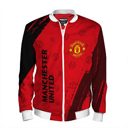 Бомбер мужской MANCHESTER UNITED, цвет: 3D-белый