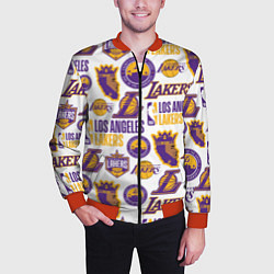 Бомбер мужской LAKERS LOGO, цвет: 3D-красный — фото 2