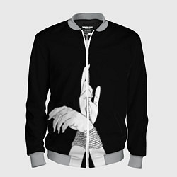 Бомбер мужской Связанные руки эстетика, цвет: 3D-меланж