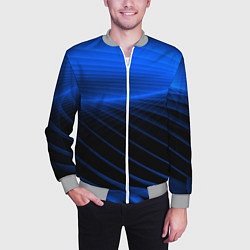 Бомбер мужской Неоновые лучи, цвет: 3D-меланж — фото 2
