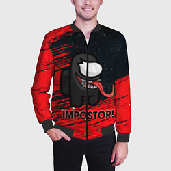Бомбер мужской AMONG US, цвет: 3D-черный — фото 2